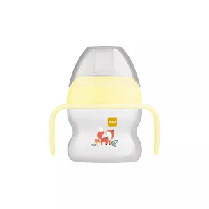 MAM Starter Cup 150ml joogitass sangadega 4+kuud alates,tilkumiskindel,kollane rebasega