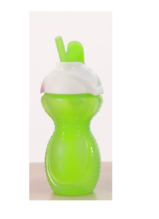 Munchkin Flip Straw Cup 296ml 12+kuud kõrrega joogitops Laimi