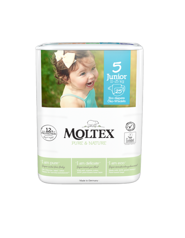Moltex Pure&Nature Junior mähkmed N5 (11-16kg) 25tk