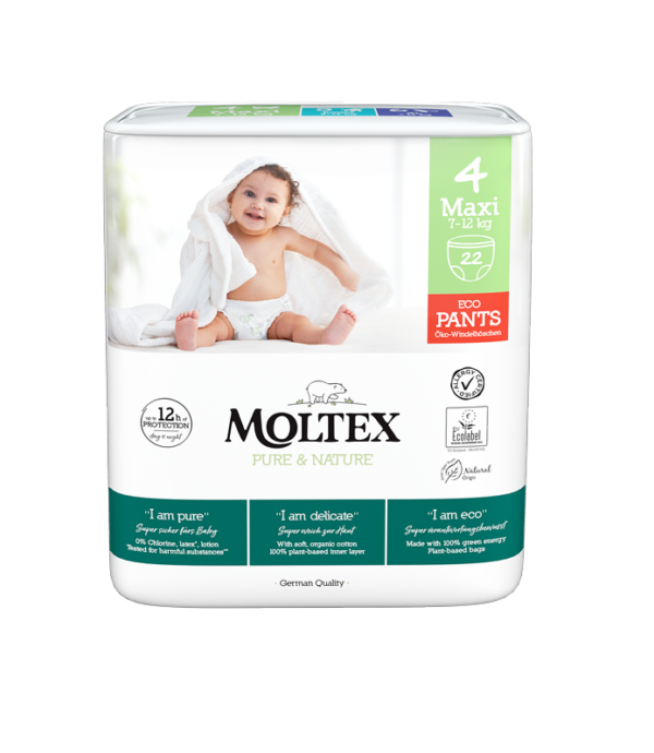 Moltex Pure&Nature Maxi püksmähkmed N4 (7-12kg) 22tk