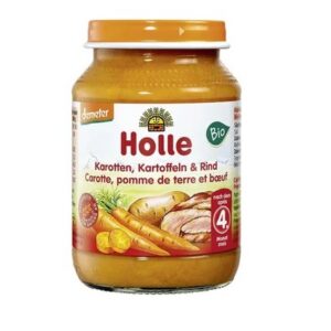 Holle kartulipüree porgandi ja loomalihaga 3x190g 5. kuust, biodünaamiline (1purk-1,80eur)