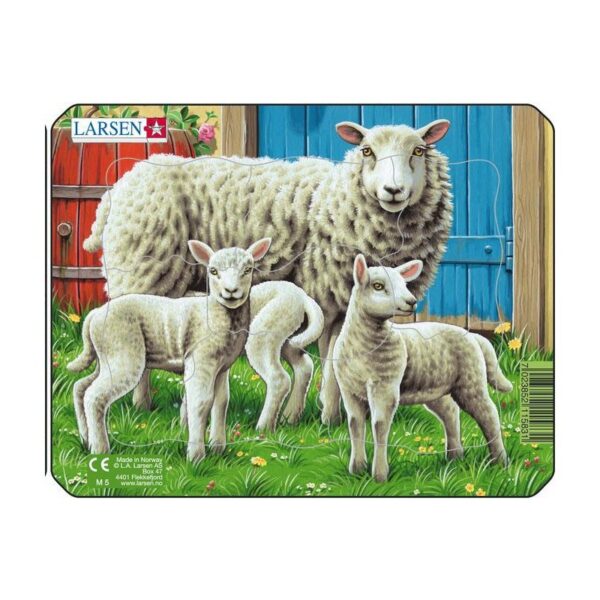Papist puzzle 7-osaline Farmiloomad 2+aastasele  MINI 5 Lambapere