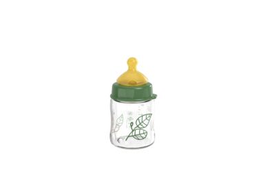 nip® Cherry Green laia kaelaga klaasist lutipudel, koolikutevastane ja aeglase vooluga (vanusele 0+) toon Green 120ml