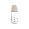 nip® Cherry Green laia kaelaga klaasist lutipudel, koolikutevastane ja keskmise vooluga (vanusele 0+) toon Beige 240ml – pilt 2