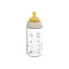 nip® Cherry Green laia kaelaga klaasist lutipudel, koolikutevastane ja keskmise vooluga (vanusele 0+) toon Beige 240ml – pilt 1