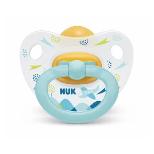 Nuk lateks ortodondiline rõngaslutt Happy Kids N2 6-18kuud 1tk sinine lennuk