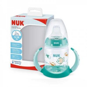 ÕPPIMISPUDEL NUK 150ML SANGADEGA Roheline kaladega,temperatuuri kontrolliga SK97