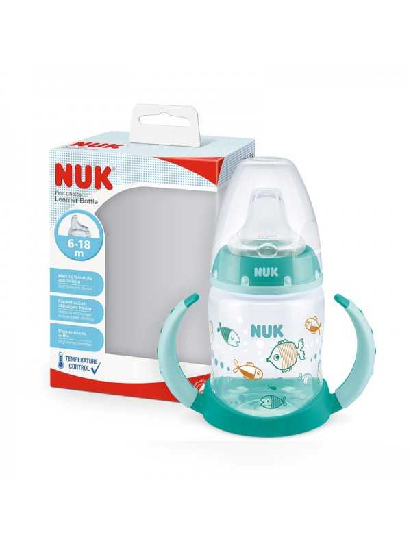 ÕPPIMISPUDEL NUK 150ML SANGADEGA Roheline kaladega,temperatuuri kontrolliga SK97