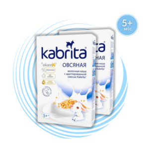 Kaerahelbe puder kitsepiimal Kabrita lastele alates 5 kuust, 2x180g (1pakk-8,85eur)