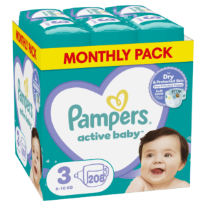 Pampers Active Baby mähkmed N3 208tk 6–10kg