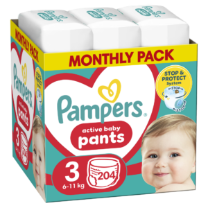 Pampers MP N3 6-11kg mähkmepüksid 204tk
