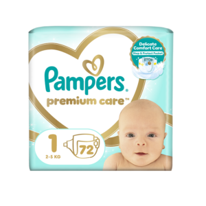 Pampers N1 Newborn (2-5kg) mähkmed 72tk Premium Care