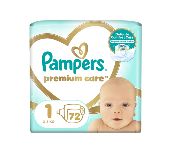 Pampers N1 Newborn (2-5kg) mähkmed 72tk Premium Care