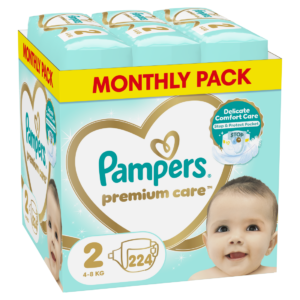 Pampers Premium Care Teipmähkmed, Suurus N2, 224tk, 4-8kg