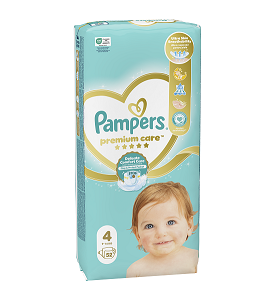 Pampers mähkmed Premium Care N4 VP Maxi (7-18kg) 52tk