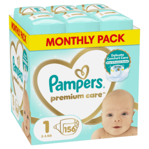 Pampers Premium Care teipmähkmed N1 (2-5 kg) 156tk