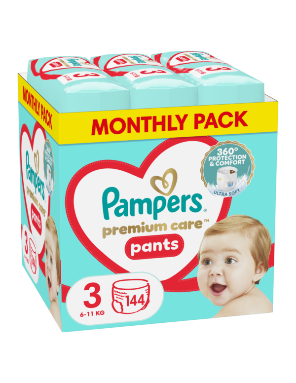 Pampers Premium Care püksmähkmed N3  144tk (6-11kg)