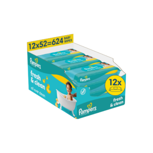 Niisked salvrätikud Pampers Fresh Clean 12x52tk =624tk