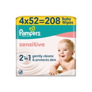 Niisked salvrätikud Pampers Sensitive 4x52tk=208tk