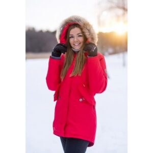 PARKA VIVIAN 1 tüdrukule 12490120 200G SOOJUSTUS 70004-punane HUPPA naturaalse karvaga
