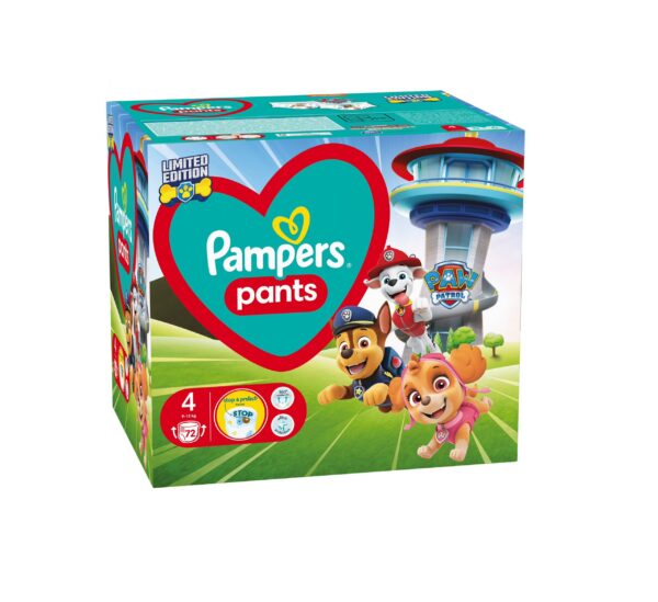 Pampers mähkmepüksid N4 9-15kg GP+ 72tk PAW PATROL