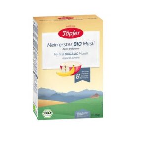Töpfer Täistera müsli banaani ja õunaga imikutele alates 8. elukuust, ökoloogiline