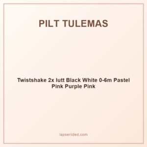 Twistshake 2x lutt Black White 0-6m Pastel Pink Purple Pink