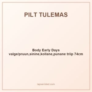 Body Early Days valge/pruun,sinine,kollane,punane triip 74cm