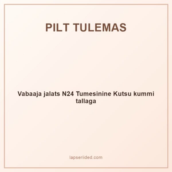 Vabaaja jalats N24 Tumesinine Kutsu kummi tallaga