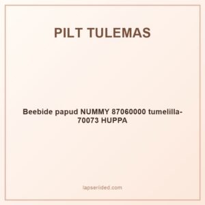 Beebide papud NUMMY 87060000 tumelilla-70073 HUPPA
