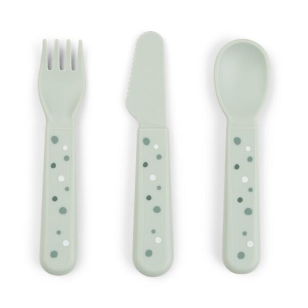 Done by Deer söögiriistade komplekt Foodie Happy dots Green