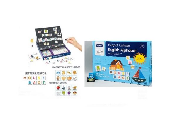 Magnettähed+sõnad 156tk+alus (inglise)