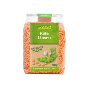 Punased läätsed, ökoloogiline 500g Rapunzel