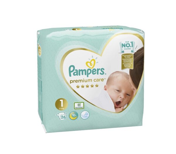 Pampers N1 Newborn (2-5kg) mähkmed 26tk Premium Care PC väike pakk