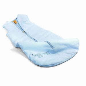 STEIFF®  magamiskott, helesinine/valge triip elevantidega 70cm