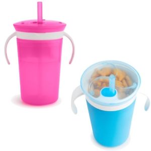 Munchkin 1pk Snack, Sip Cup suupistehoidja+joogitops kõrrega 12+kuud