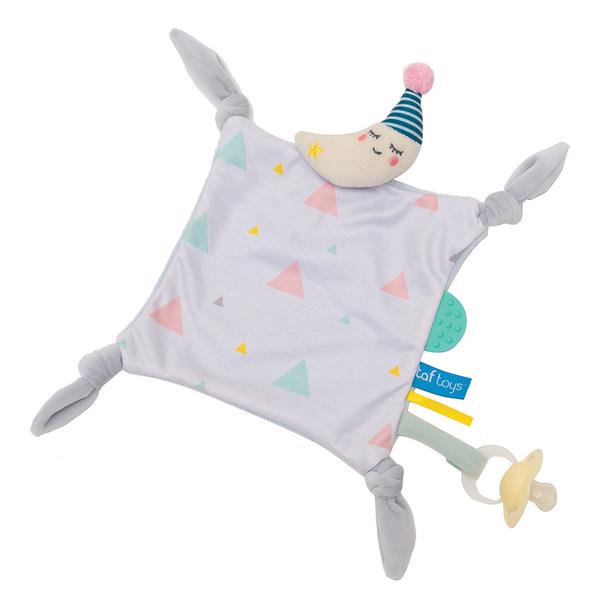 TafToys kaisutekk Mini moon blankie lutihoidja ja närimisrõngaga