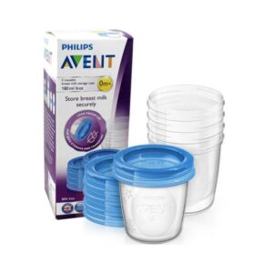 AVENT säilitustassid kaantega 180ml, 5tk SCF619/05