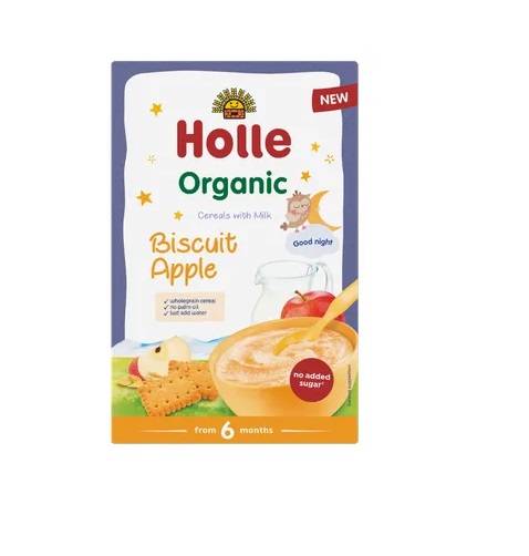 Holle Piimapuder küpsiste ja õuntega imikutele alates 6. elukuust, mahe 250g Head Ööd