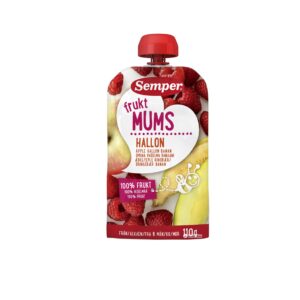 Puuviljapüree FruktMUMS õun,vaarikas,banaan 3x110g tuutus 5-6.kuust Semper (1tuub-1,75eur)