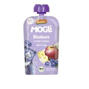 Mogli Mustika-, õuna-, banaanipüree, biodünaamiline 100g 1+aastasele