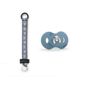 Elodie Details Pacifier Clip – Rebel Poodle Paul Dusty Blue  One Size lutipael+Pacifier lutt 3+kuud