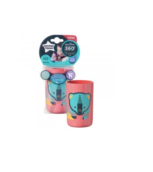 TOMMEE TIPPEE harjutustass 360` 12+kuud 250ml 44721217 roosa