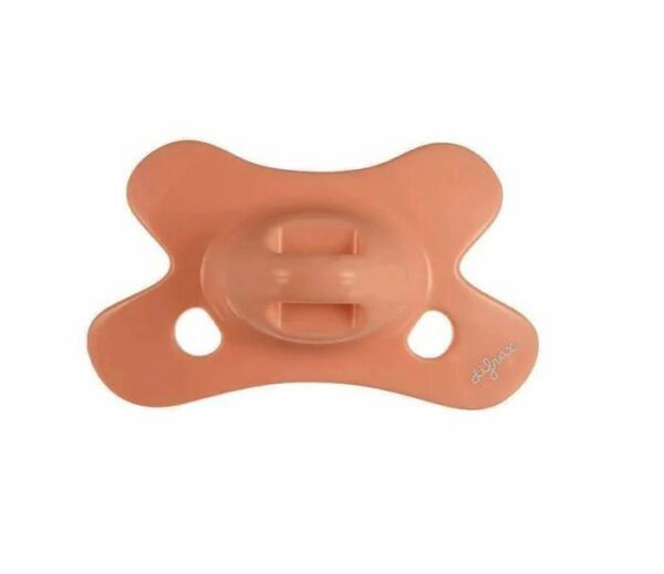 Silikoonlutt combi Natural Newborn Uni 0-6 kuud telliskiviroosa rõngata (Difrax)