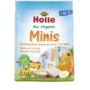 Holle beebide Müslibatooni ampsud banaani ja apelsiniga 8-pakkx12,5g 12+kuusele 2x96g (1pakk- 5,45eur)