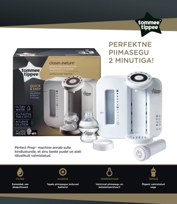 TOMMEE TIPPEE piimasegu valmistamise masin Perfect Prep, 42370872 Valge