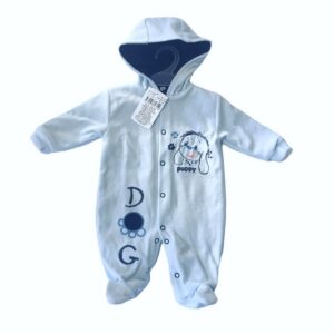 Sametine kombe voodriga 647 helesinine Puppy (56-68cm)