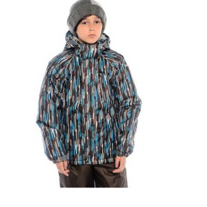 Laste jope HAZEL (1184BW12) 116cm tumepruun mustriga -581 Huppa