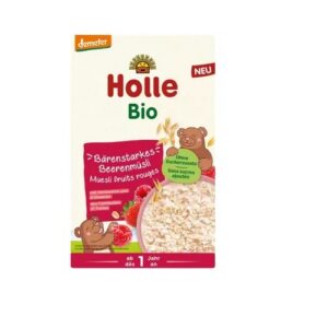 HOLLE Täisteraviljapuder marjadega, 1-aastastelt, biodünaamilistelt marjadelt 200g Wholegrain Berry Muesli