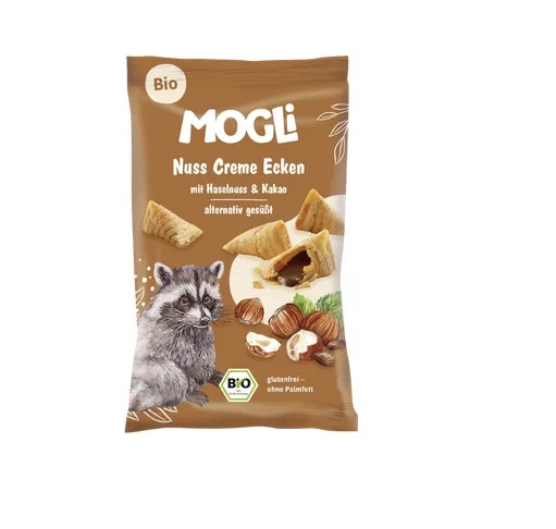 Mogli Krõbe suupiste sarapuupähklikreemi ja kakaoga, ökoloogiline 30g